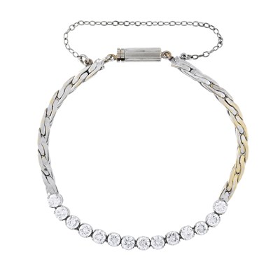 Lot 127 - Boodles, an 18ct gold brilliant-cut diamond line bracelet