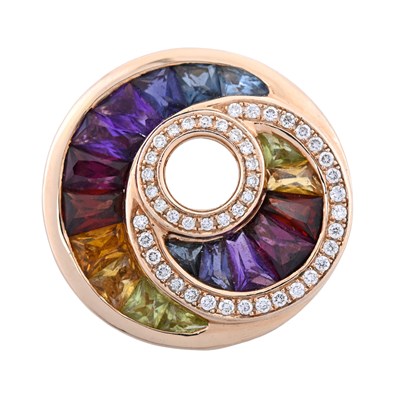 Lot 55 - Bellarri, a brilliant-cut diamond and multi-gem The Cove ring