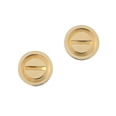 Lot 62 - Cartier, a pair of gold Love stud earrings