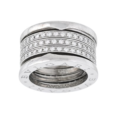 Lot 132 - Bulgari, an 18ct gold brilliant-cut diamond B.zero1 XX Anniversary band ring