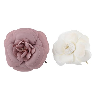 Lot 349 - Chanel, two vintage Camellia flower brooches.