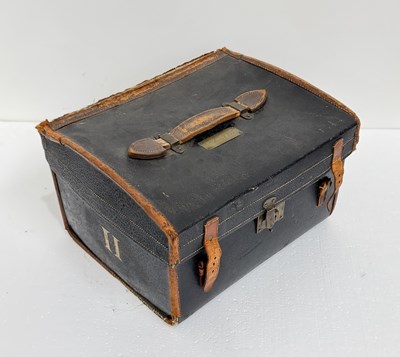 Lot 351 - A travelling vanity case with brass plaque,...