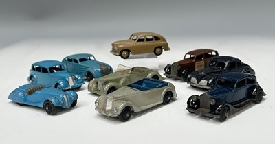 Lot 287 - A collection of nine Dinky Toys: a Chrysler...
