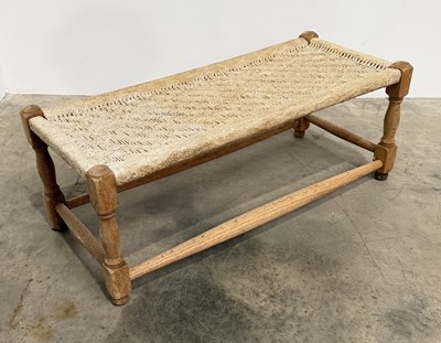 Lot 785 - A Heals type part limed oak double footstool,...
