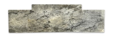 Lot 693 - A grey marble slab in a break front...