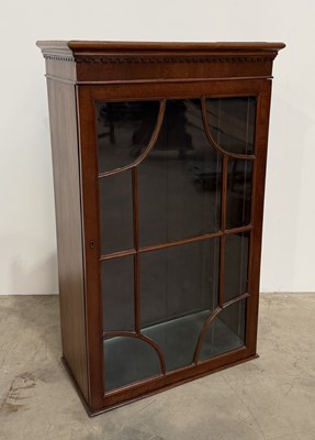 Lot 756 - A late 19th century mahogany glazed wall...