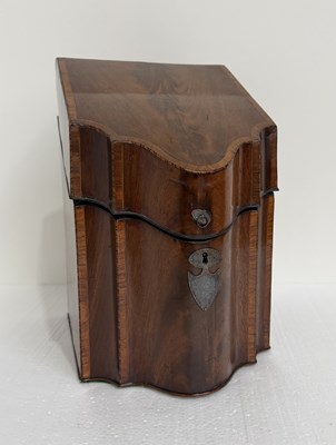 Lot 281 - An late 18th century Georgian mahogany knife...