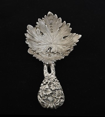 Lot 132 - A George IV cast silver naturalistic caddy...
