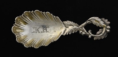 Lot 125 - A Victorian silver cast naturalistic caddy...