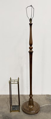 Lot 802 - Late 19th century small brass umbrella stand...