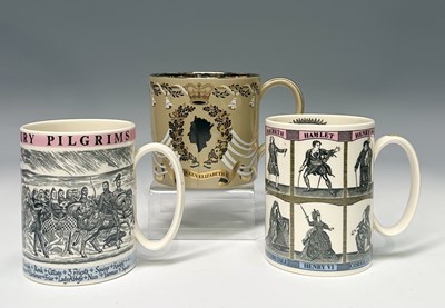Lot 178 - Three Wedgwood commemorative mugs, including a...