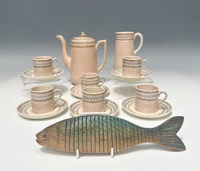 Lot 19 - A Ridgways Art Deco Sunshine ware part coffee...