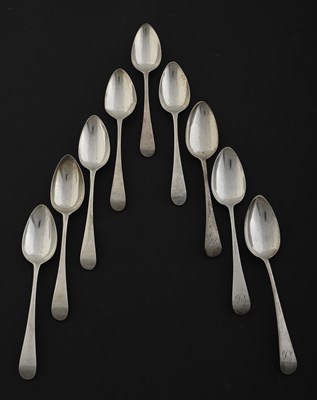 Lot 305 - A group of George III old English pattern...