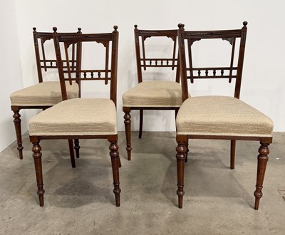 Lot 752 - A set of four late 19th century mahogany...