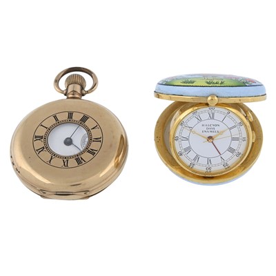 Lot 469 - A rolled gold half hunter pocket watch by...