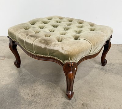 Lot 796 - An early 20th century stool with cabriole legs...