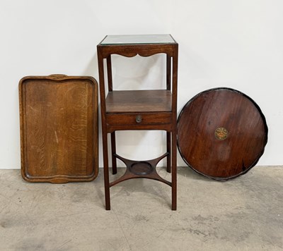 Lot 794 - An early 19th century mahogany nightstand and...