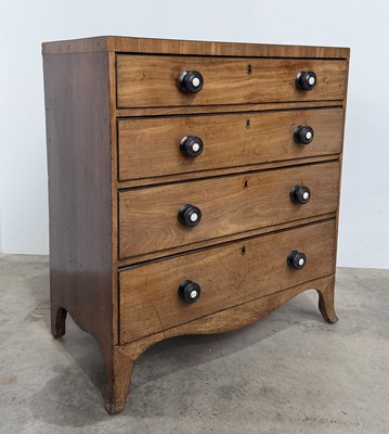 Lot 779 - A regency mahogany chest of drawers, a...