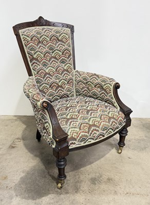 Lot 742 - A late 19th/early 20th century stained walnut...