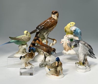 Lot 117 - A collection of hand painted gloss continental...