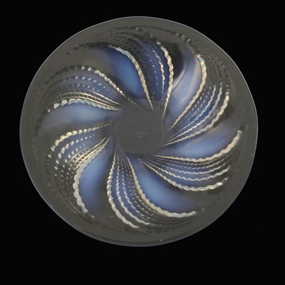 Lot 54 - Rene Lalique, a Fleurons opalescent glass bowl,...