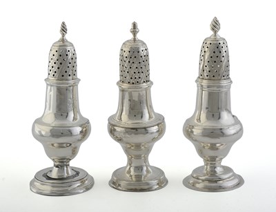 Lot 225 - A George III silver caster, by Hester Bateman,...