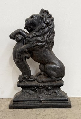 Lot 262 - A late 19th century cast iron door stop of a...