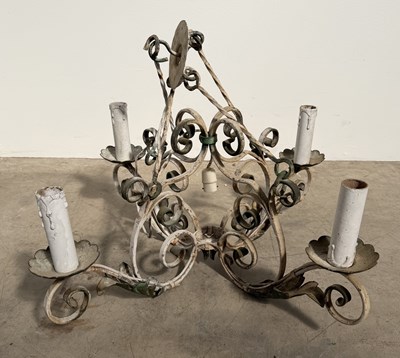 Lot 241 - An early 20th century, French wrought iron,...