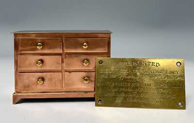 Lot 337 - An early 20th century apprentice piece chest...