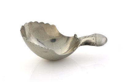 Lot 116 - A George III silver 'thumb scoop' caddy spoon,...