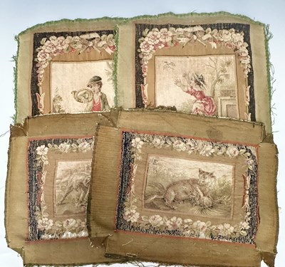 Lot 326 - Two 19th century French style woolwork panels...