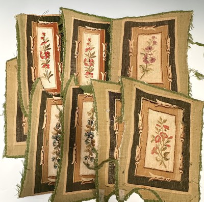 Lot 327 - Eight small 20th century French woolwork...