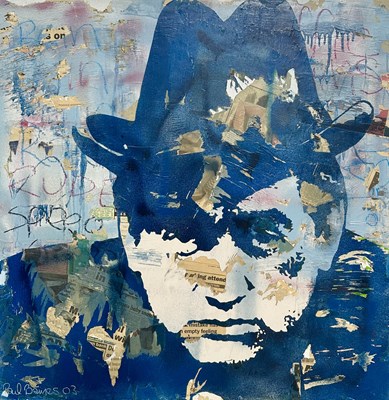 Lot 657 - Paul Baines, abstract mixed media original,...