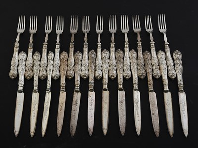 Lot 229 - A George V dessert service, by John Biggin,...