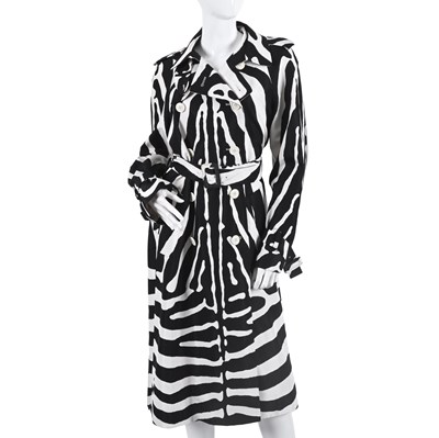 Lot 384 - Christian Dior, a JazzClub zebra trench coat.