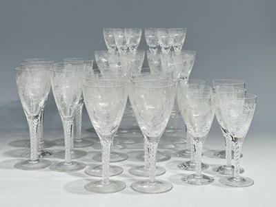 Lot 19 - A suite of Stuart Crystal glasses, wine and...