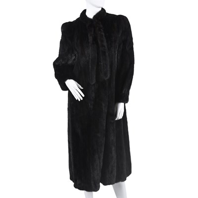 Lot 616 - Blackglama, a full-length dark ranch mink coat.