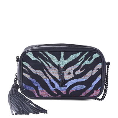 Lot 561 - Saint Laurent, a rainbow tiger Mini Lou camera bag.