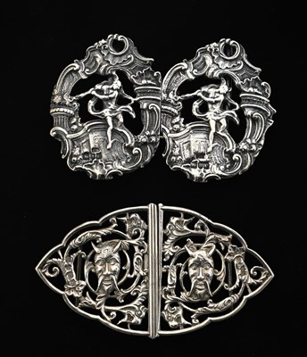 Lot 178 - A Victorian Art Nouveau cast silver belt...