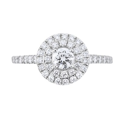 Lot 119 - Tiffany & Co., a platinum brilliant-cut diamond cluster ring