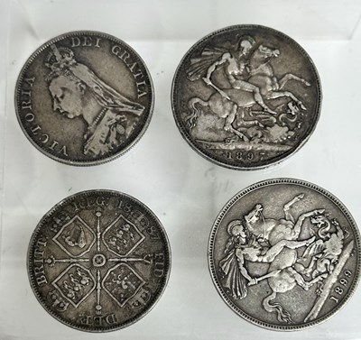 Lot 288 - Two Queen Victoria silver crowns, 1897 and...