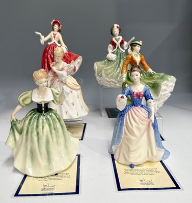 Lot 168 - 6 hand-painted bone china Royal Doulton...