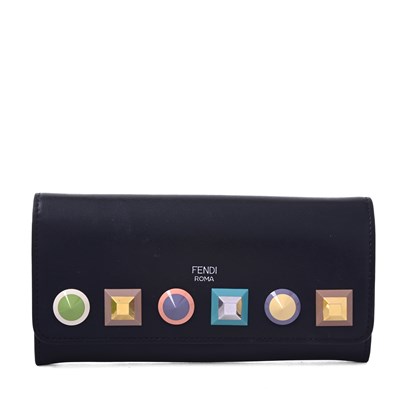 Lot 399 - Fendi, a Rainbow Studded Continental Wallet On Chain bag.