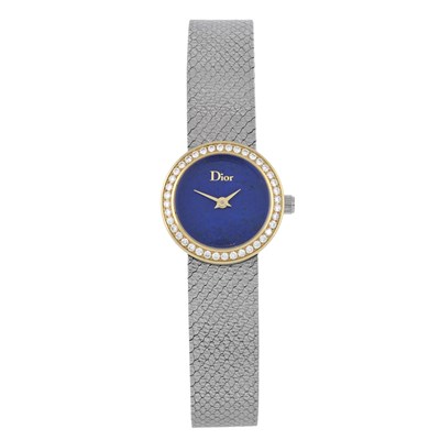 Lot 214 - Dior, a bi-metal La D de Dior Satine bracelet watch
