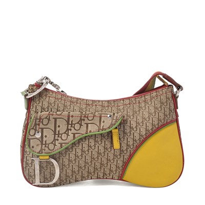 Lot 363 - Christian Dior by John Galliano, a vintage Rasta Trotter Saddle shoulder bag.