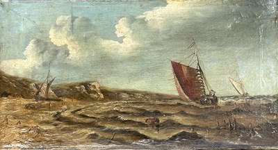 Lot 676 - A late 19th/early 20th century coastal scene...