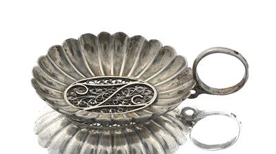 Lot 98 - A George III silver oval fluted caddy spoon,...