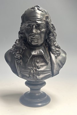 Lot 360 - A cast metal bust of English poet and...