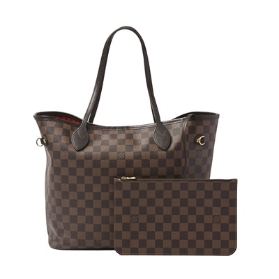 Lot 498 - Louis Vuitton, a damier ebene Neverfull MM handbag w/pouch.