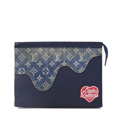 Lot 514 - Louis Vuitton X Nigo, a monogram drip Voyage MM pochette bag.